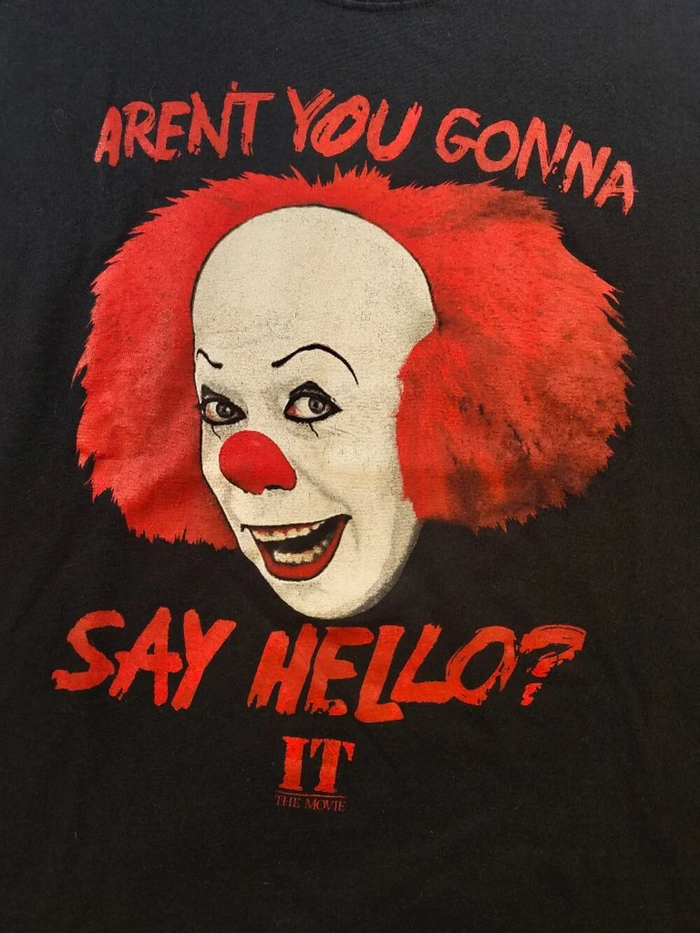 IT Pennywise Horror Graphic Tee – Men’s Large – Black